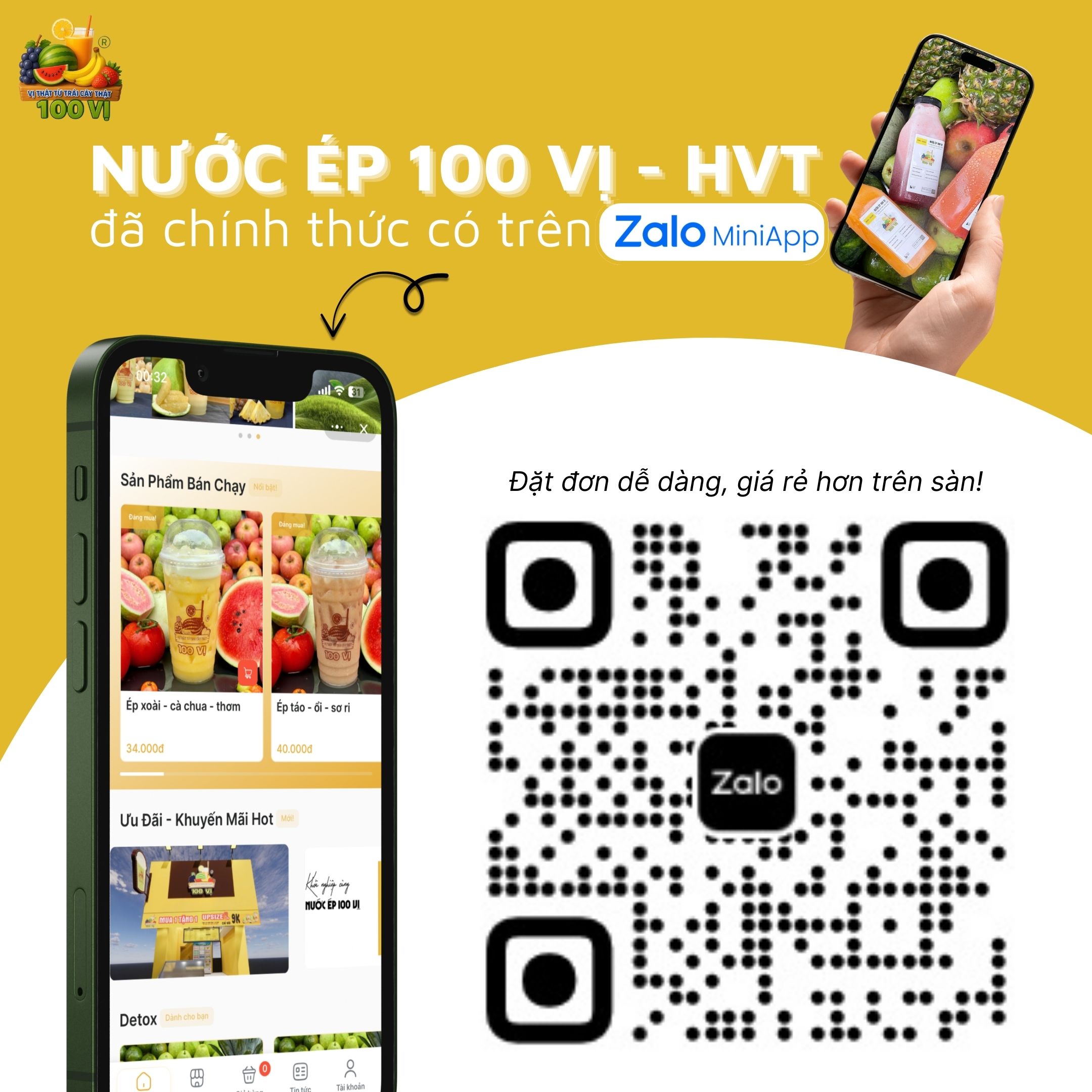 Nước Ép 100 Vị Hoàng Văn Thụ